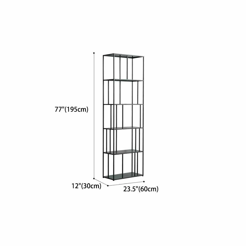 Modern Style Bookcase Open Back Metal Bookshelf for Home Office Clearhalo 'Bookcases' 'furn' 'furn_bookcases' 'Furniture' 'Office Furniture' 5440758
