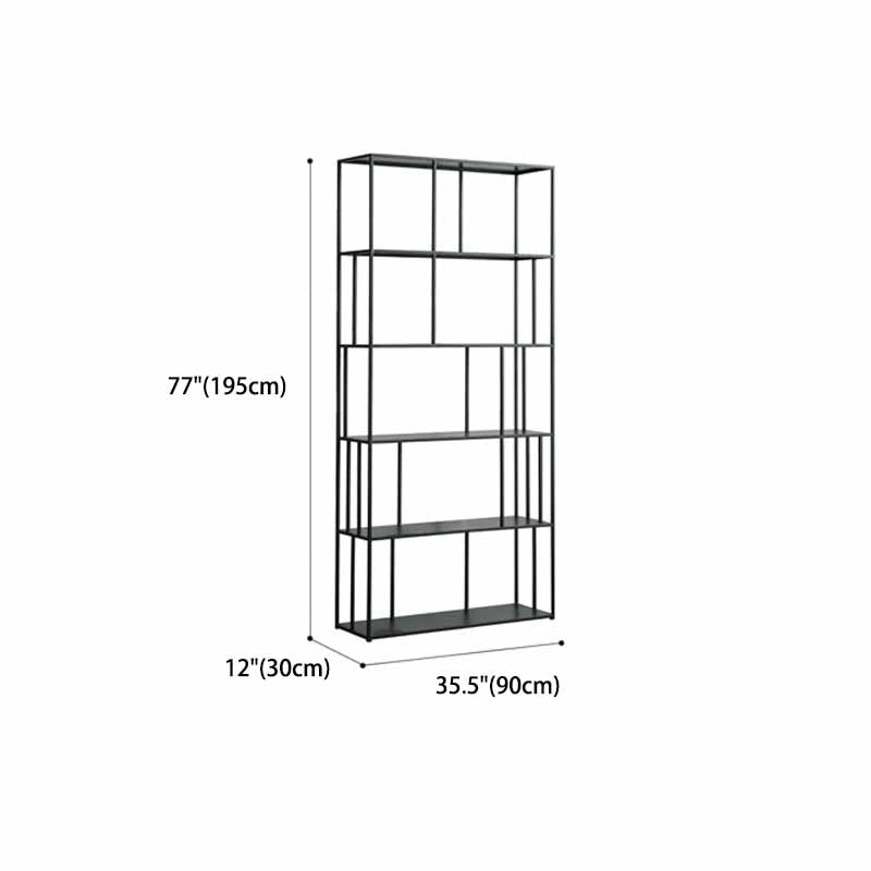 Modern Style Bookcase Open Back Metal Bookshelf for Home Office Clearhalo 'Bookcases' 'furn' 'furn_bookcases' 'Furniture' 'Office Furniture' 5440759