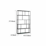 Modern Style Bookcase Open Back Metal Bookshelf for Home Office