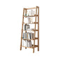 Modern Style Bookcase Rubber Wood Open Back Ladder Bookshelf for Home Office 26"L x 14.2"W x 64.2"H Natural Clearhalo 'Bookcases' 'furn' 'furn_bookcases' 'Furniture' 'Office Furniture' 5440767