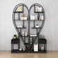 Contemporary Bookcase Open Back Metal Bookshelf for Home Office