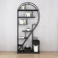 Contemporary Bookcase Open Back Metal Bookshelf for Home Office
