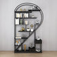 Contemporary Bookcase Open Back Metal Bookshelf for Home Office