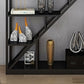 Contemporary Bookcase Open Back Metal Bookshelf for Home Office
