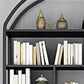 Contemporary Bookcase Open Back Metal Bookshelf for Home Office