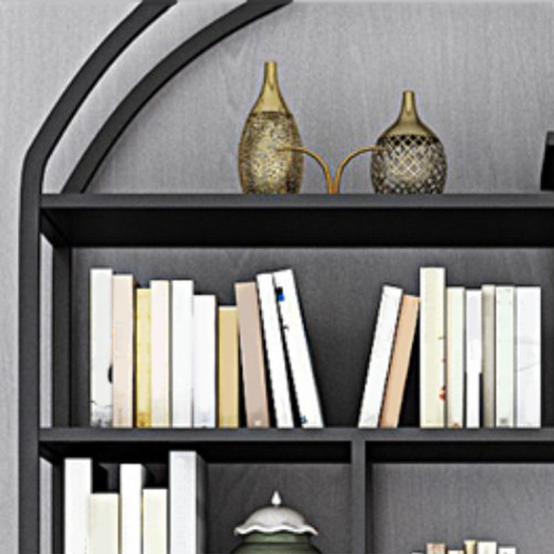 Contemporary Bookcase Open Back Metal Bookshelf for Home Office