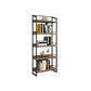 Modern Style Bookcase Black Metal Frame Open Back Bookshelf for Home Office