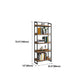 Modern Style Bookcase Black Metal Frame Open Back Bookshelf for Home Office