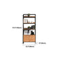Modern Style Bookcase Black Metal Frame Open Back Bookshelf for Home Office