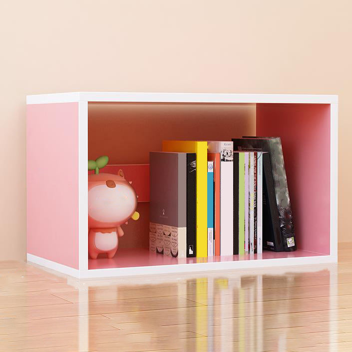 11"H Modern Style Bookcase Wood Open Back Bookshelf for Home Office Pink Clearhalo 'Bookcases' 'furn' 'furn_bookcases' 'Furniture' 'Office Furniture' 5440819