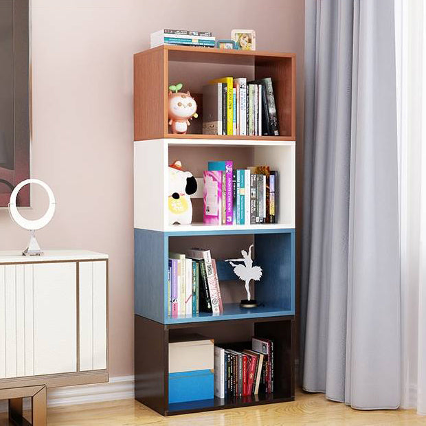 11"H Modern Style Bookcase Wood Open Back Bookshelf for Home Office Clearhalo 'Bookcases' 'furn' 'furn_bookcases' 'Furniture' 'Office Furniture' 5440827