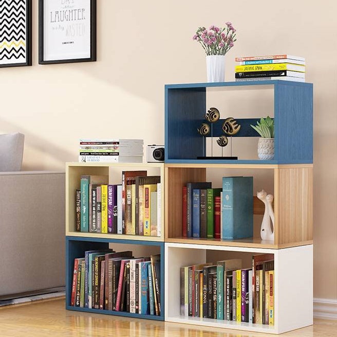 11"H Modern Style Bookcase Wood Open Back Bookshelf for Home Office Clearhalo 'Bookcases' 'furn' 'furn_bookcases' 'Furniture' 'Office Furniture' 5440828