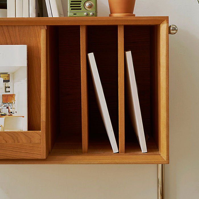 Libreria in stile moderno in legno di pino 28,5 "H chiuso Back Shelf per Home Office