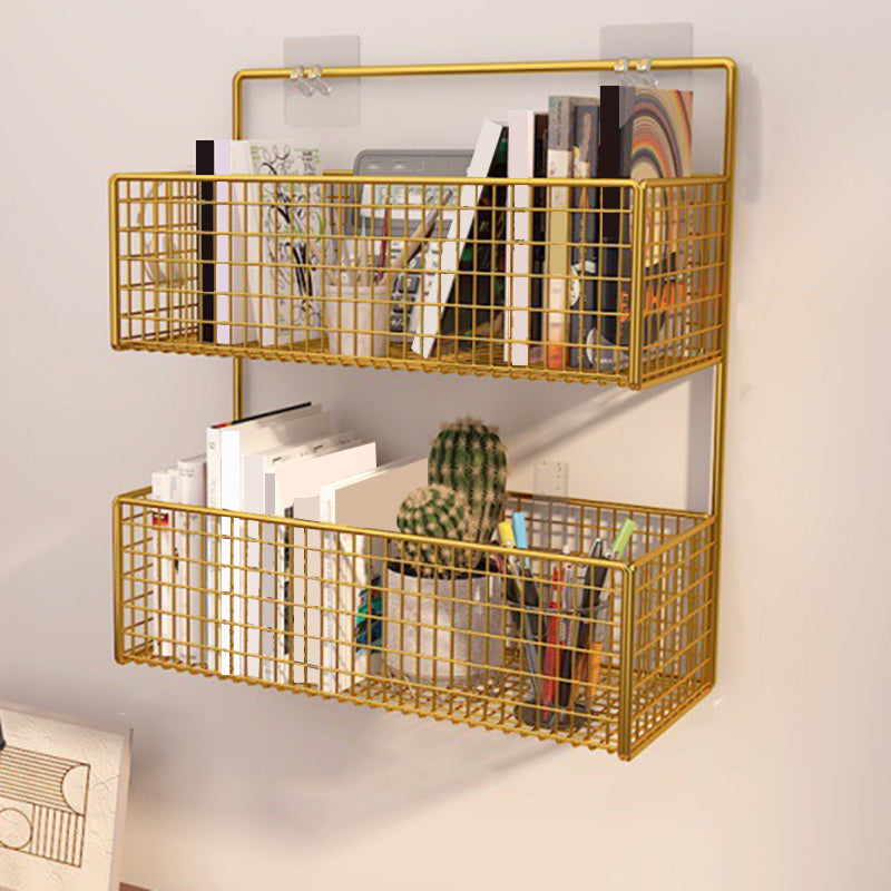 Libreria moderna in metallo galleggiante in metallo da 6 pollici a parete montata