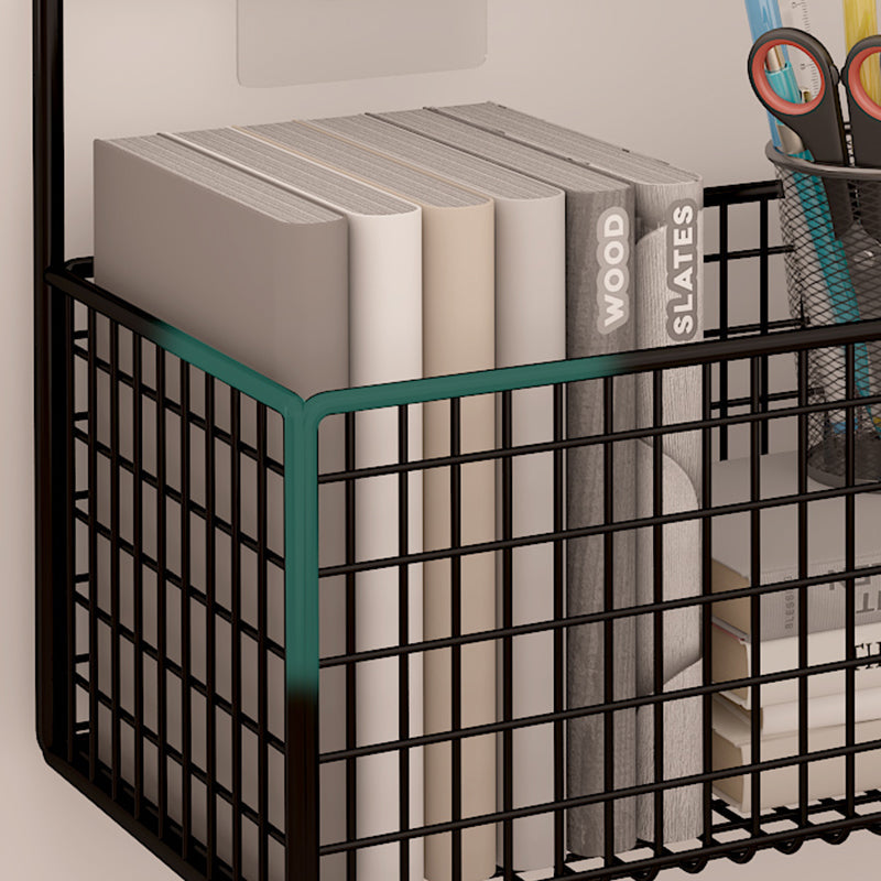 Libreria moderna in metallo galleggiante in metallo da 6 pollici a parete montata