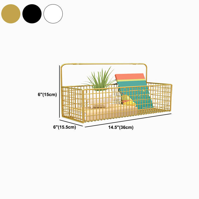 Libreria moderna in metallo galleggiante in metallo da 6 pollici a parete montata