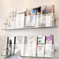 Modern Floating Book Shelf 5.9"H Acrylic Wall Mounted Bookcase