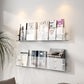 Modern Floating Book Shelf 5.9"H Acrylic Wall Mounted Bookcase
