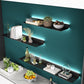 Modern Metal Floating Bookcase 2.36" H Living Room Book Shelf