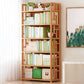 Modern Style Bamboo Bookcase Geometric Bookshelf for Any Room