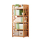 Modern Style Bamboo Bookcase Geometric Bookshelf for Any Room