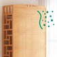 Modern Style Bamboo Bookcase Geometric Bookshelf for Any Room
