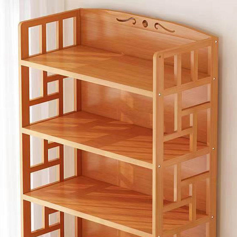 Modern Style Bamboo Bookcase Geometric Bookshelf for Any Room