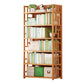 Modern Style Bamboo Bookcase Geometric Bookshelf for Any Room