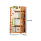 Modern Style Bamboo Bookcase Geometric Bookshelf for Any Room