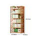 Modern Style Bamboo Bookcase Geometric Bookshelf for Any Room