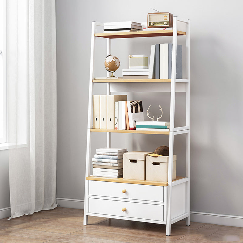 Estantería de madera abierta estantería multicapa de casa minimalista moderna