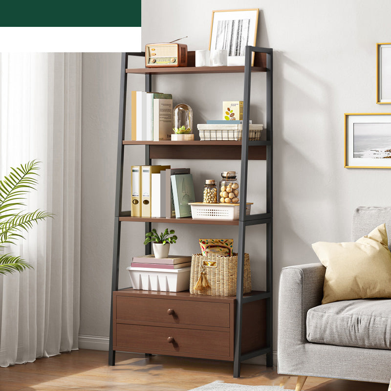 Estantería de madera abierta estantería multicapa de casa minimalista moderna