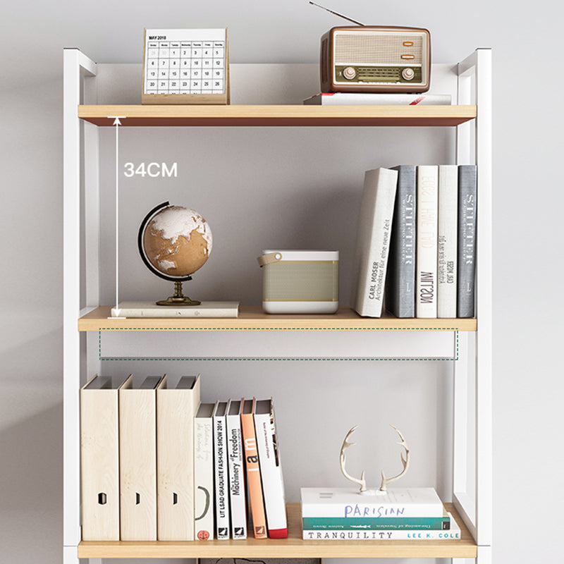 Estantería de madera abierta estantería multicapa de casa minimalista moderna
