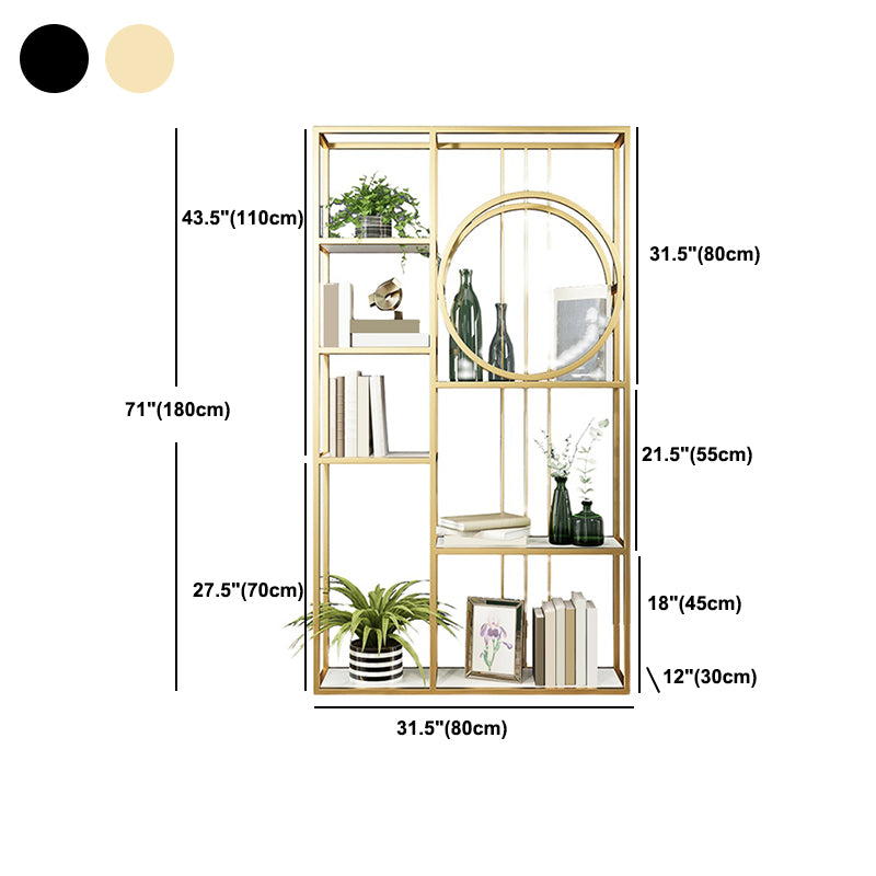 Metal Rectangle Storage Bookshelf Scandinavian Home Office Bookcase