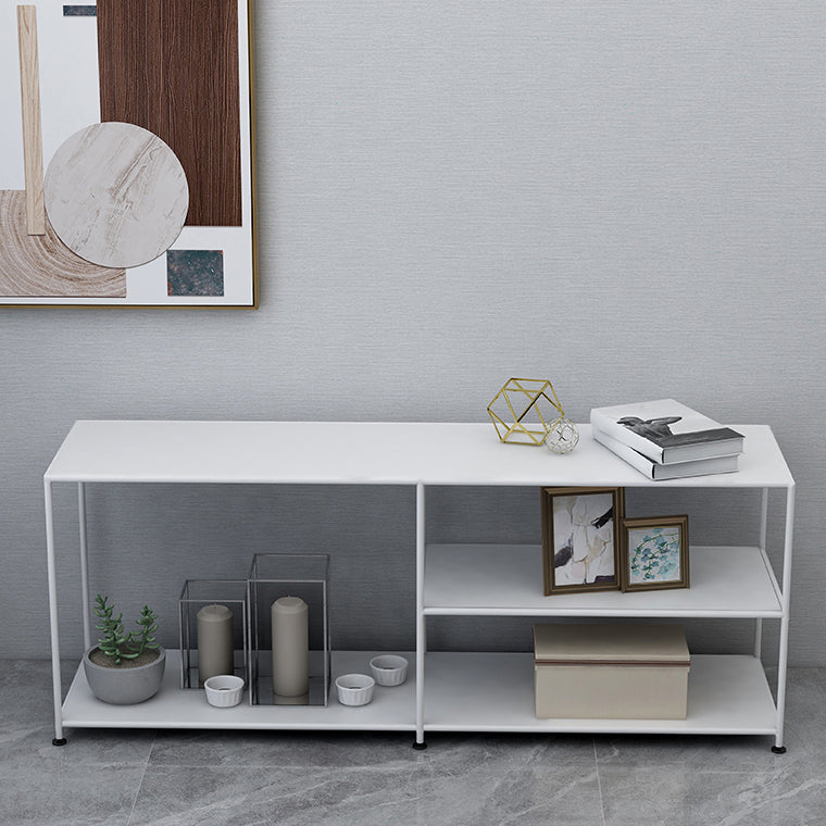 Soporte de TV de metal industrial de almacenamiento abierto Consola de tv de TV con estantería abierta