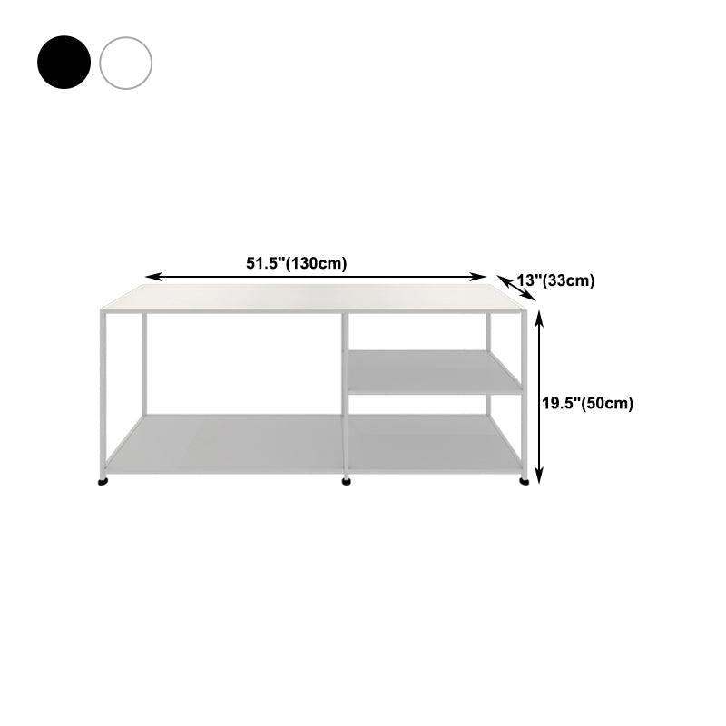 Soporte de TV de metal industrial de almacenamiento abierto Consola de tv de TV con estantería abierta