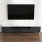Home TV Storage Modern Rectangle TV Cabinet with Splayed Metal Legs 71"L x 16"W x 19"H White-Black Clearhalo 'furn' 'furn_tv_stands_entertainment_centers' 'Furniture' 'Living Room Furniture' 'TV Stands & Entertainment Centers' 'TV Stands & Media Storage Furniture' 'tv_stands_entertainment_centers' 5441257