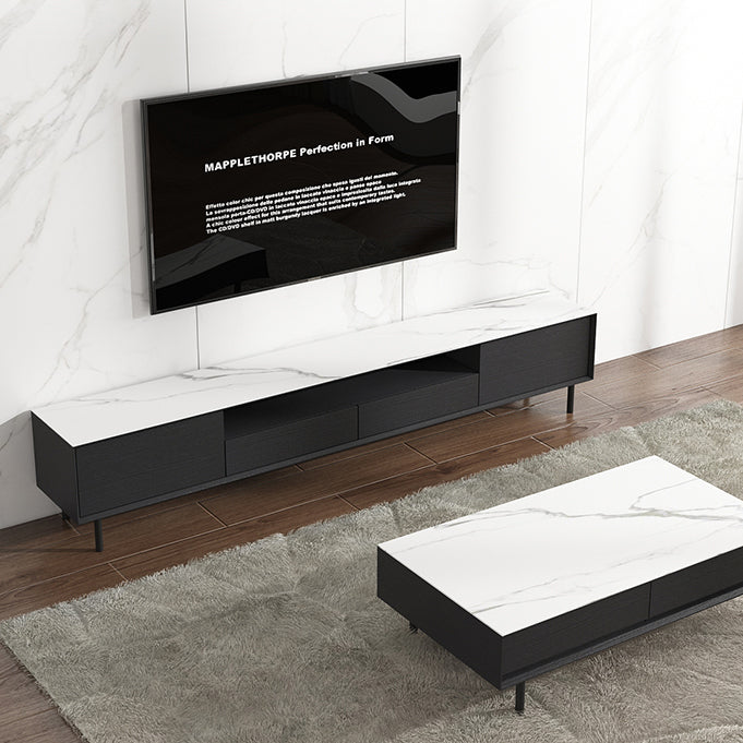 Home TV Storage Modern Rectangle TV Cabinet with Splayed Metal Legs Clearhalo 'furn' 'furn_tv_stands_entertainment_centers' 'Furniture' 'Living Room Furniture' 'TV Stands & Entertainment Centers' 'TV Stands & Media Storage Furniture' 'tv_stands_entertainment_centers' 5441267