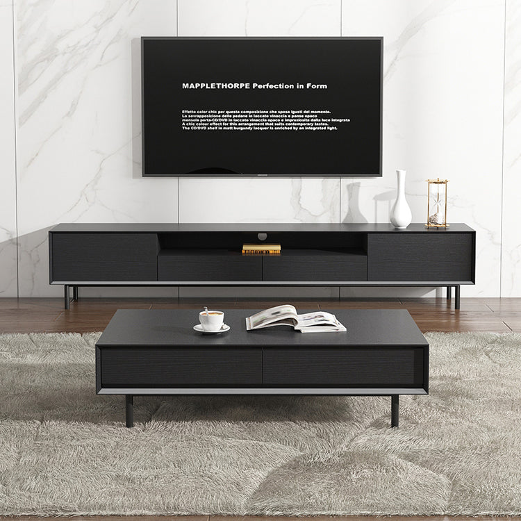 Home TV Storage Modern Rectangle TV Cabinet with Splayed Metal Legs Clearhalo 'furn' 'furn_tv_stands_entertainment_centers' 'Furniture' 'Living Room Furniture' 'TV Stands & Entertainment Centers' 'TV Stands & Media Storage Furniture' 'tv_stands_entertainment_centers' 5441269