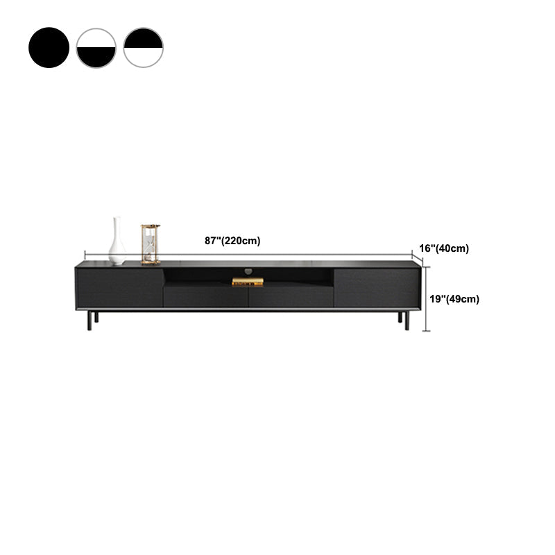 Home TV Storage Modern Rectangle TV Cabinet with Splayed Metal Legs Clearhalo 'furn' 'furn_tv_stands_entertainment_centers' 'Furniture' 'Living Room Furniture' 'TV Stands & Entertainment Centers' 'TV Stands & Media Storage Furniture' 'tv_stands_entertainment_centers' 5441274