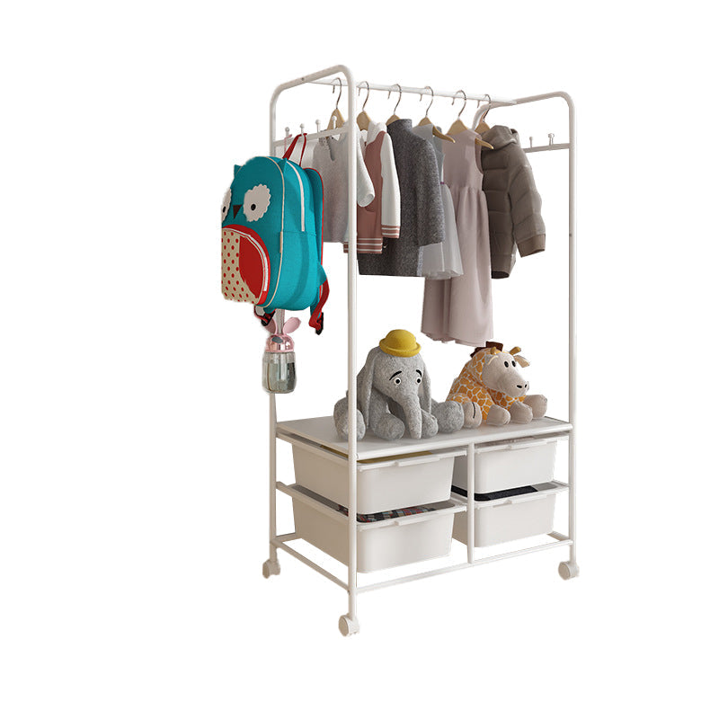 Scaffali contemporanei Dettaglio ganci per rivestimento metallico con spazio