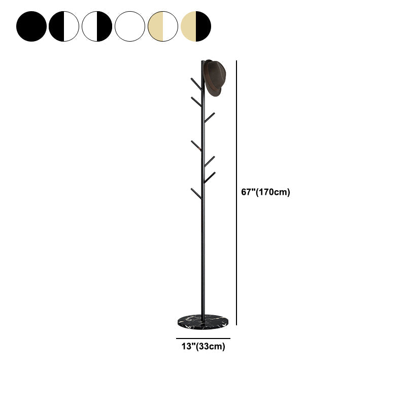 Moderne Haken Haken Feste Farbe Metallbedeckung mit Marmorbasis