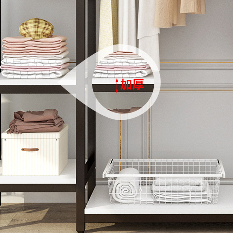 Modern Hall Stand with Hooks Storage Shelves Wood Coat Rack with Shoe Storage Bench Clearhalo 'Entry & Mudroom Furniture' 'furn' 'furn_hall_tree_coat_racks' 'Furniture' 'Hall Trees & Coat Racks' 'hall_tree_coat_racks' 5441854