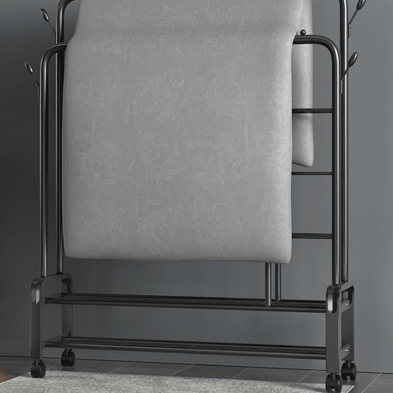 インダストリアルコートハンガーメタルストレージシェルフ玄関コートラック