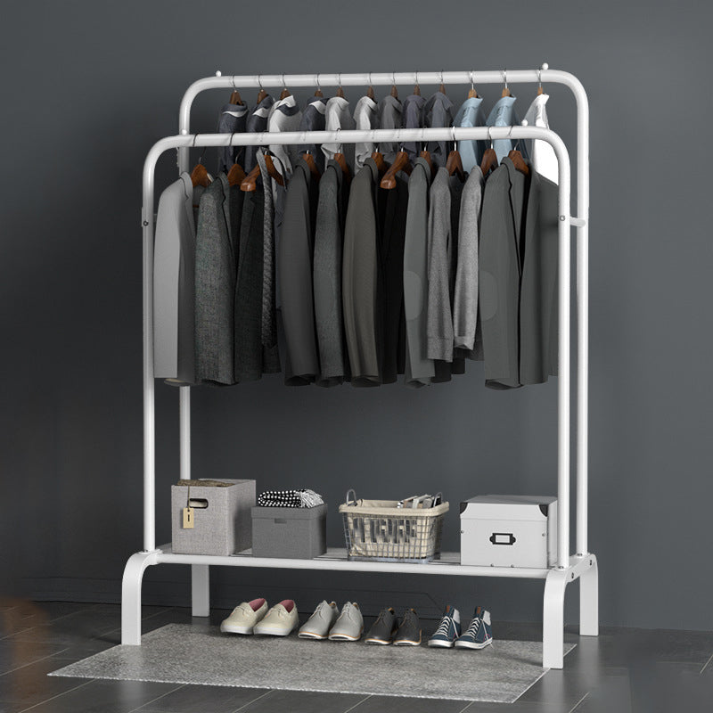 インダストリアルコートハンガーメタルストレージシェルフ玄関コートラック