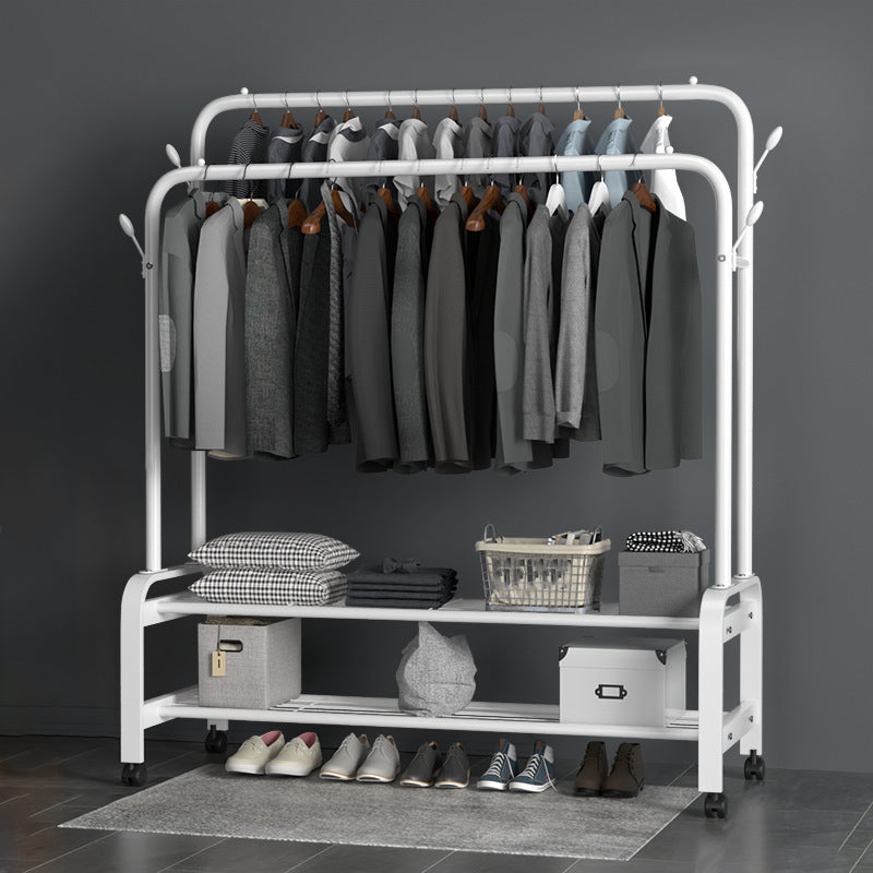 インダストリアルコートハンガーメタルストレージシェルフ玄関コートラック