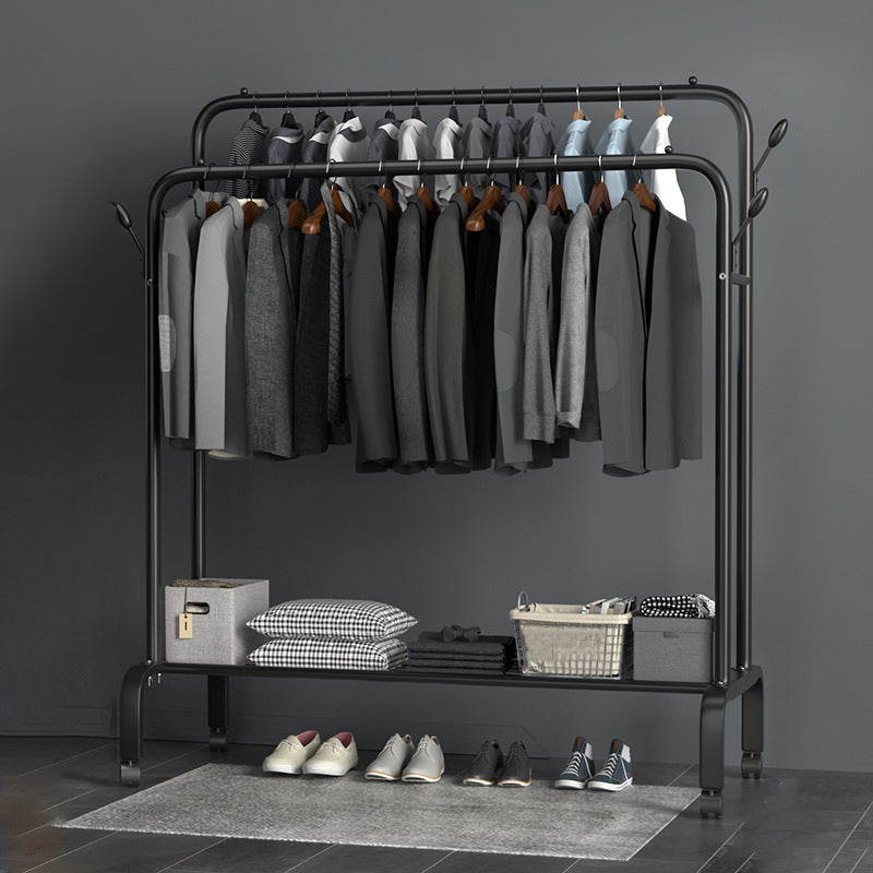 インダストリアルコートハンガーメタルストレージシェルフ玄関コートラック