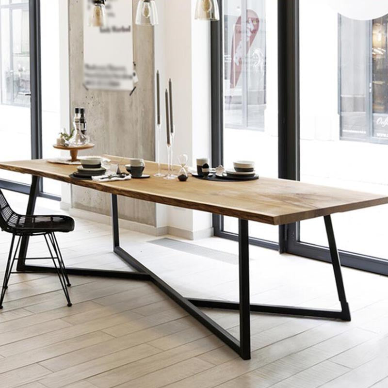 Pine Wood Top Dining Table Rectangle Solid Wood Table with Sled Base 70.9"L x 31.5"W x 29.5"H Without Chairs Clearhalo 'Dining Tables & Seating' 'Dining Tables' 'dining_table' 'furn' 'furn_dining_table' 'Furniture' 'Kitchen & Dining Furniture' 5445031