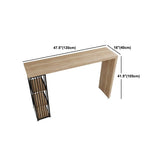 Industrial Rectangle Bistro Accent Dining Table Double pedestal Indoor Patio Bar Table