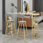 Contemporary Stone Cocktail Bar Table with Storage Living Room Counter Table